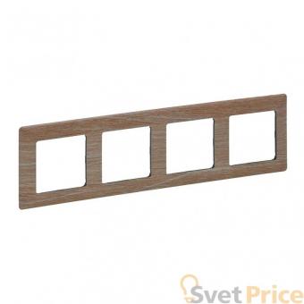 Рамка 4-постовая Legrand Valena Life Светлое дерево 754184