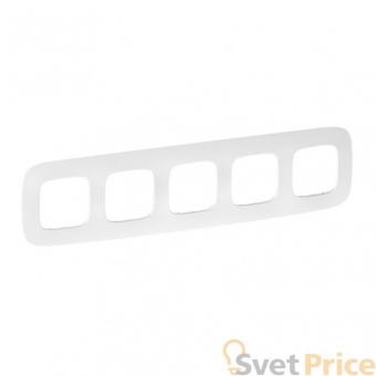 Рамка 5-постовая Legrand Valena Allure Тиснение белое 754375