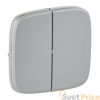 Лицевая панель Legrand Valena Allure выключателя двухклавишного алюминий 755027