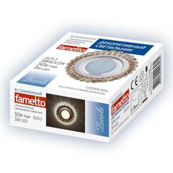 Встраиваемый светильник Fametto Luciole DLS-L133 GU5.3 Chrome/Champagne