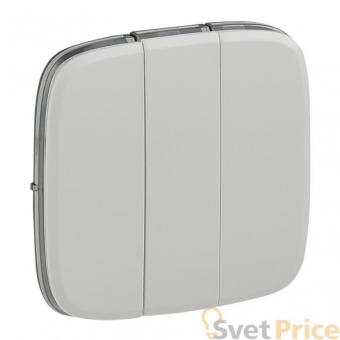 Лицевая панель Legrand Valena Allure выключателя трехклавишного белая 755035