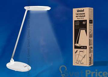 Настольная лампа (UL-00000805) Uniel TLD-531 White/LED/400Lm/4500K/Dimmer