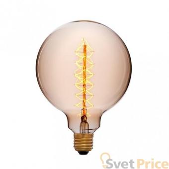 Лампа накаливания E27 40W шар золотой 052-030