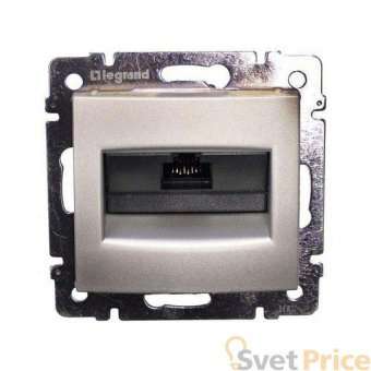 Розетка компьютерная RJ45 Legrand Valena ISDN алюминий 770141