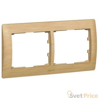 Рамка 2-постовая Legrand Galea Life клен 771962