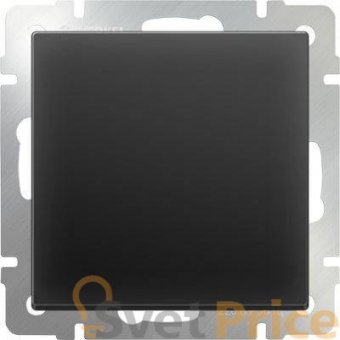Выключатель одноклавишный проходной черный матовый WL08-SW-1G-2W 4690389054143