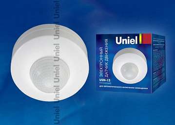Датчик движения (06565) Uniel USN-13-360R-1200W-3LUX-12M-0,6-1,5m/s-WH