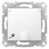 Розетка Schneider Electric Sedna с з/к со шторками и крышкой 16A 250V SDN3100421