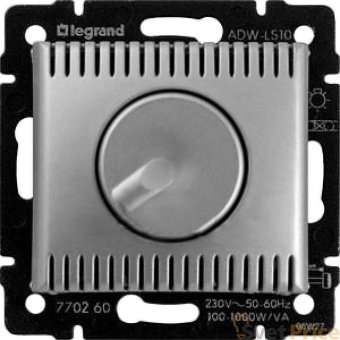 Диммер поворотный Legrand Valena 1000W алюминий 770260