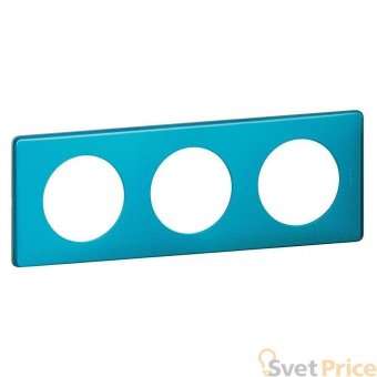 Рамка 3-постовая Legrand Celiane лазурный пунктум 068773