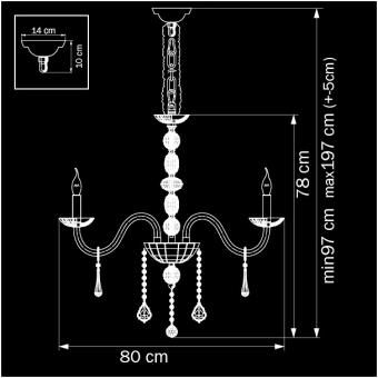Подвесная люстра Osgona Crista 722084