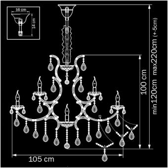 Подвесная люстра Osgona Champa 775313