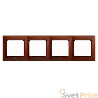 Рамка 4-постовая Legrand Valena тонированное дерево 770314
