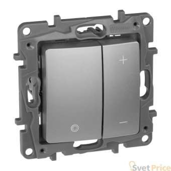 Диммер кнопочный Legrand Etika без нейтрали 400W алюминий 672418