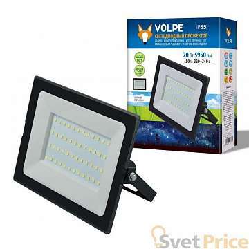 Прожектор светодиодный (UL-00004343) Volpe ULF-Q513 70W/6500K IP65 220-240В Black