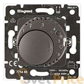 Термостат Legrand Galea Life теплых полов с НО контактом темная бронза 775688