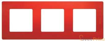 Рамка 3-постовая Legrand Etika красная 672533
