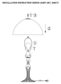 Настольная лампа Odeon Light Gibis 2640/1T