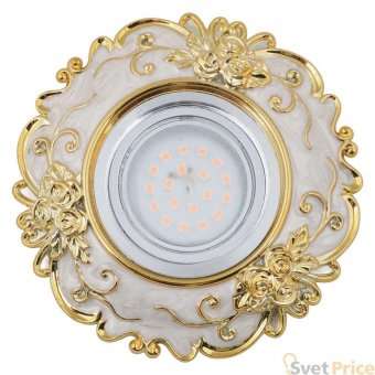 Встраиваемый светильник Fametto Arno DLS-A105 GU5.3 Chrome/Beige+Gold