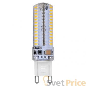 Лампа светодиодная G9 4W 3000K колба прозрачная STD-JCD-4W-G9-CL/WW-Silicon 7881