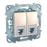 Розетка телефонная 2xRJ11 Schneider Electric Unica MGU5.9090.25ZD