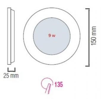 Встраиваемый светодиодный светильник Horoz Slim-9 9W 4200K 056-003-0009