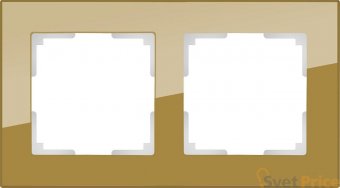 Рамка Favorit на 2 поста бронзовый WL01-Frame-02 4690389098598