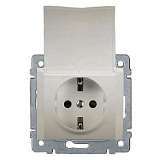 Розетка 2К+3 Legrand Galea Life 16A 250V с/з со шторками крышкой автоматические клеммы перламутр 771564