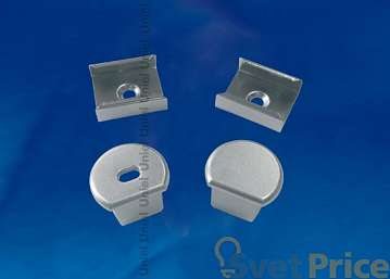 Набор аксессуаров для алюминиевого профиля (4 шт.) Uniel UFE-N07 Silver