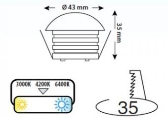 Встраиваемый светодиодный светильник Horoz Rita 3W 4200К 016-037-0003