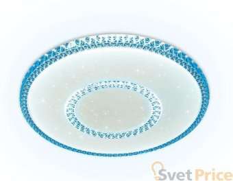 Потолочный светодиодный светильник Ambrella light Orbital Crystal F99 BL 96W D500