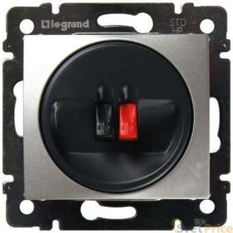 Розетка акустическая Legrand Valena алюминий 770223