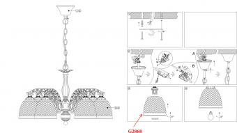 Подвесная люстра Odeon Light Masala 2868/6