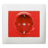 Розетка 2К+3 Legrand Galea Life Magic 16A 250V с/з с блокировкой красная 771029