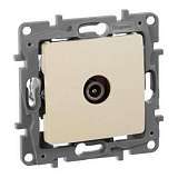 Розетка TV проходная Legrand Etika слоновая кость 672363