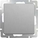 Выключатель одноклавишный серебряный рифленый WL09-SW-1G 4690389085109