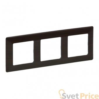 Рамка 3-постовая Legrand Valena Life Темное дерево 754173