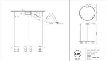 Подвесная светодиодная люстра Maytoni Satellite MOD102PL-L42B