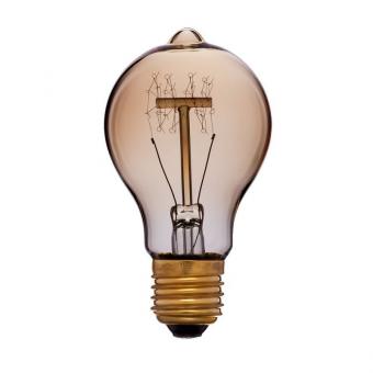 Лампа накаливания E27 40W груша золотая 051-866