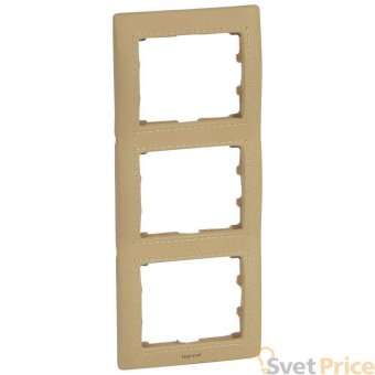Рамка 3-постовая Legrand Galea Life Havanna бежевая 771994