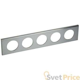 Рамка 5-постовая Legrand Celiane фактурная сталь 069110