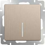 Выключатель одноклавишный с подсветкой шампань рифленый WL10-SW-1G-LED 4690389085307
