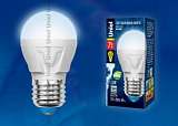 Лампа светодиодная (UL-00002418) E27 7W 4000K шар матовый LED-G45 7W/NW/E27/FR PLP01WH