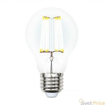 Лампа светодиодная филаментная E27 10W 4000K груша прозрачная LED-A60-10W/NW/E27/CL PLS02WH