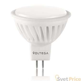 Лампа светодиодная Voltega GU5.3 7W 2800К полусфера матовая VG1-S2GU5.3warm7W 4698