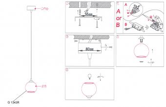 Подвесной светильник Odeon Light Eruca 1343/R
