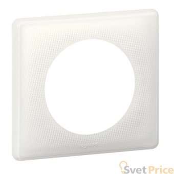 Рамка 1-постовая Legrand Celiane белый муар 066640