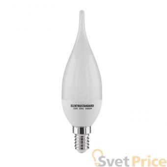 Лампа светодиодная SMD E14 6W 3300K свеча на ветру матовая 4690389054976