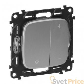 Светорегулятор Legrand Valena Allure клавишный без нейтрали алюминий 752962