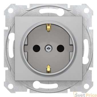Розетка Schneider Electric Sedna с з/к со шторками 16A 250V SDN3001760